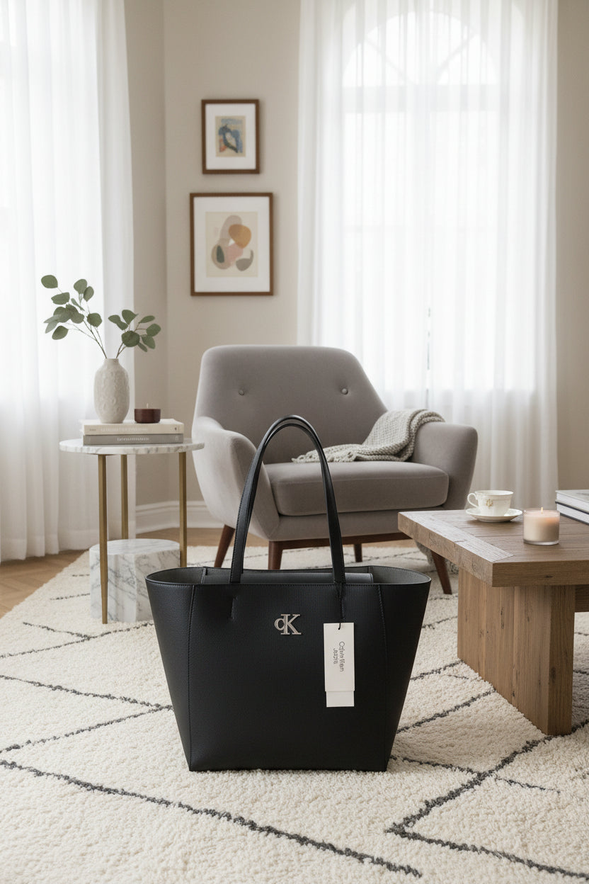 Calvin klein signature leather bag