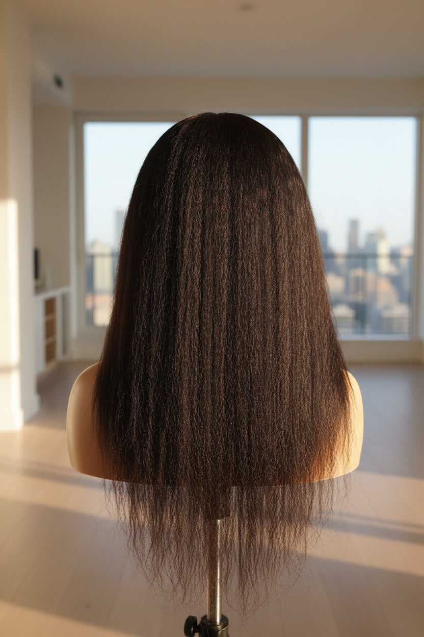 💯 human hair Brazilian Afro natural kinky Wig 22inch