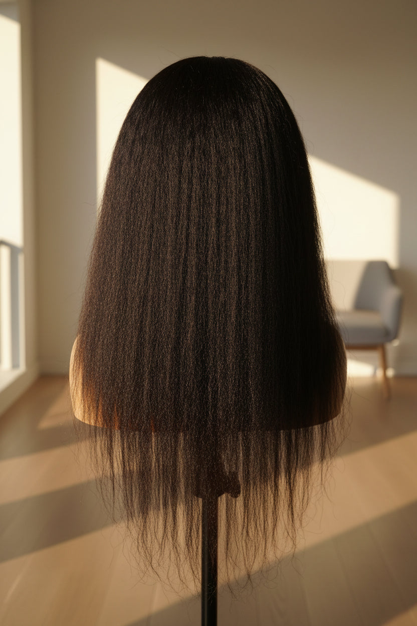 💯 human hair Brazilian Afro natural kinky Wig 22inch