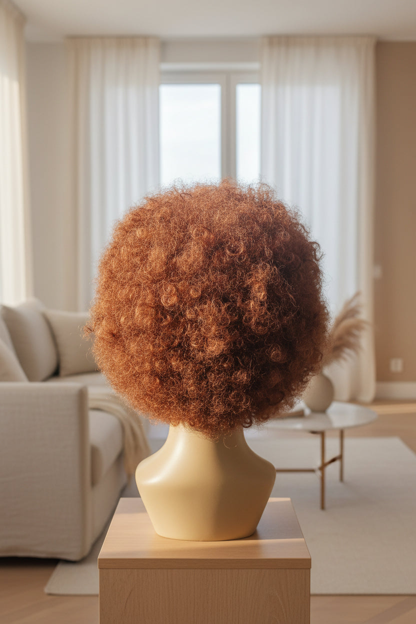 💯 Brazilian human hair Afro wig