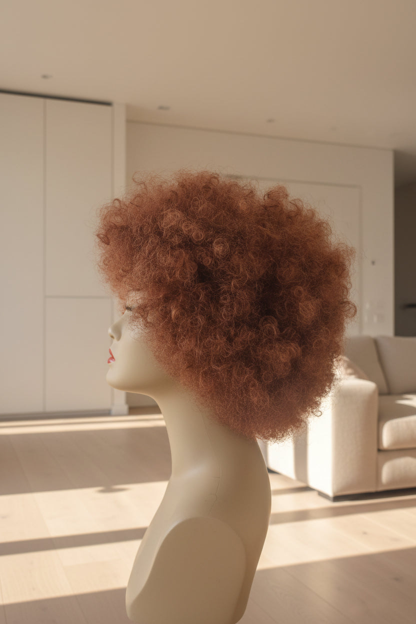 💯 Brazilian human hair Afro wig