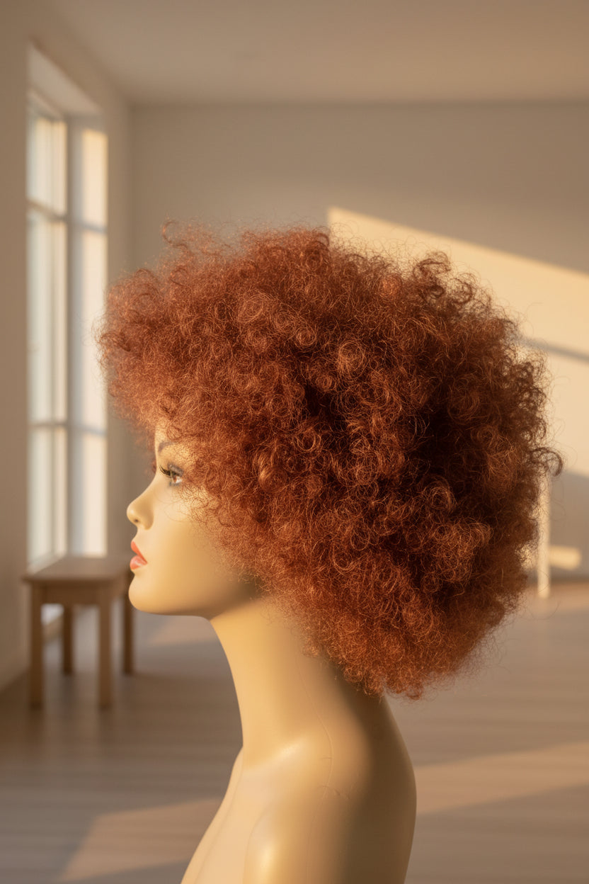 💯 Brazilian human hair Afro wig