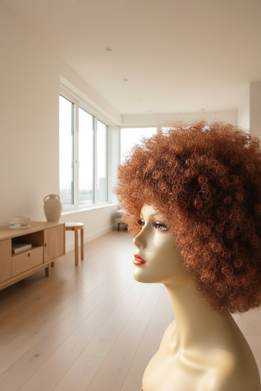 💯 Brazilian human hair Afro wig