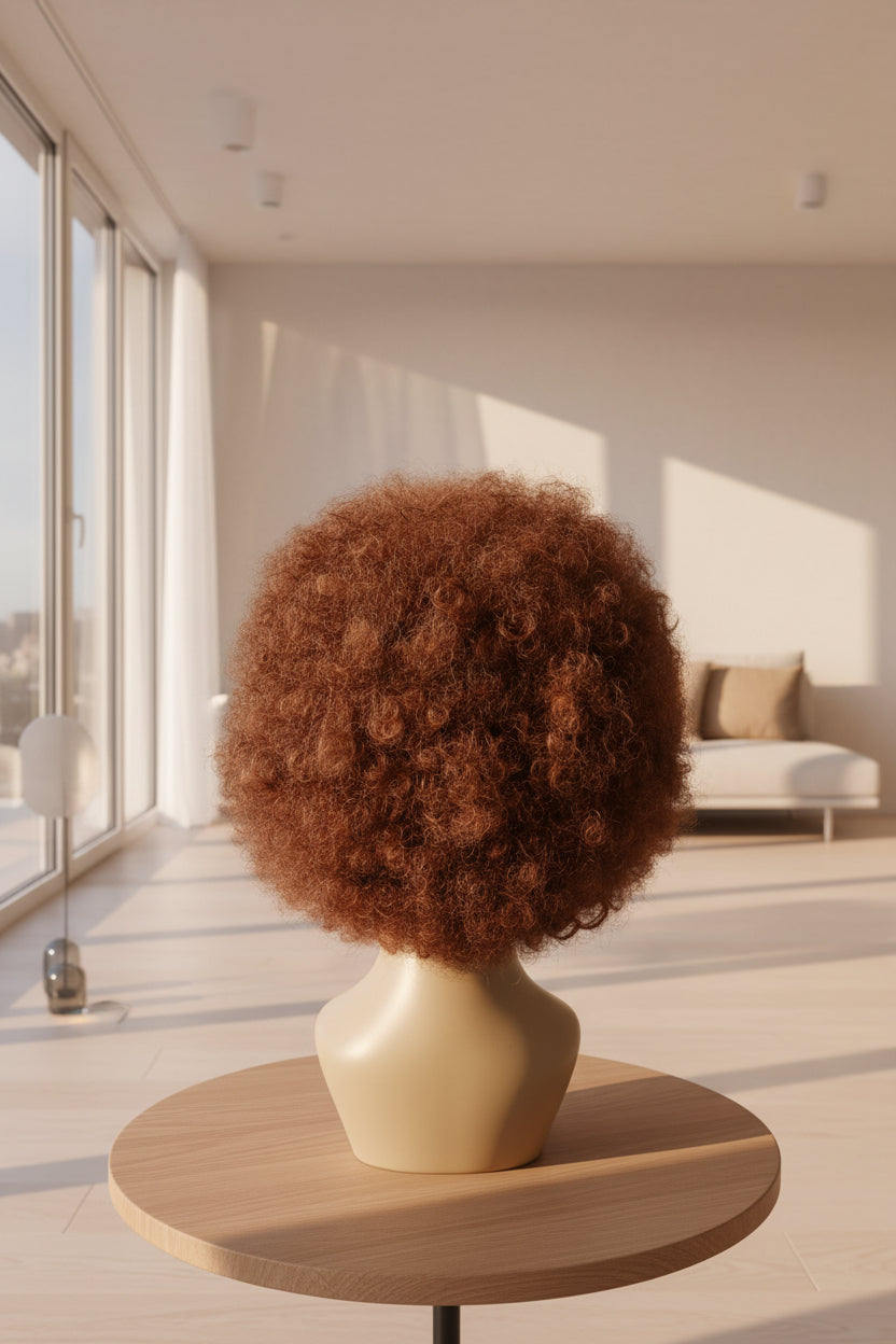 💯 Brazilian human hair Afro wig