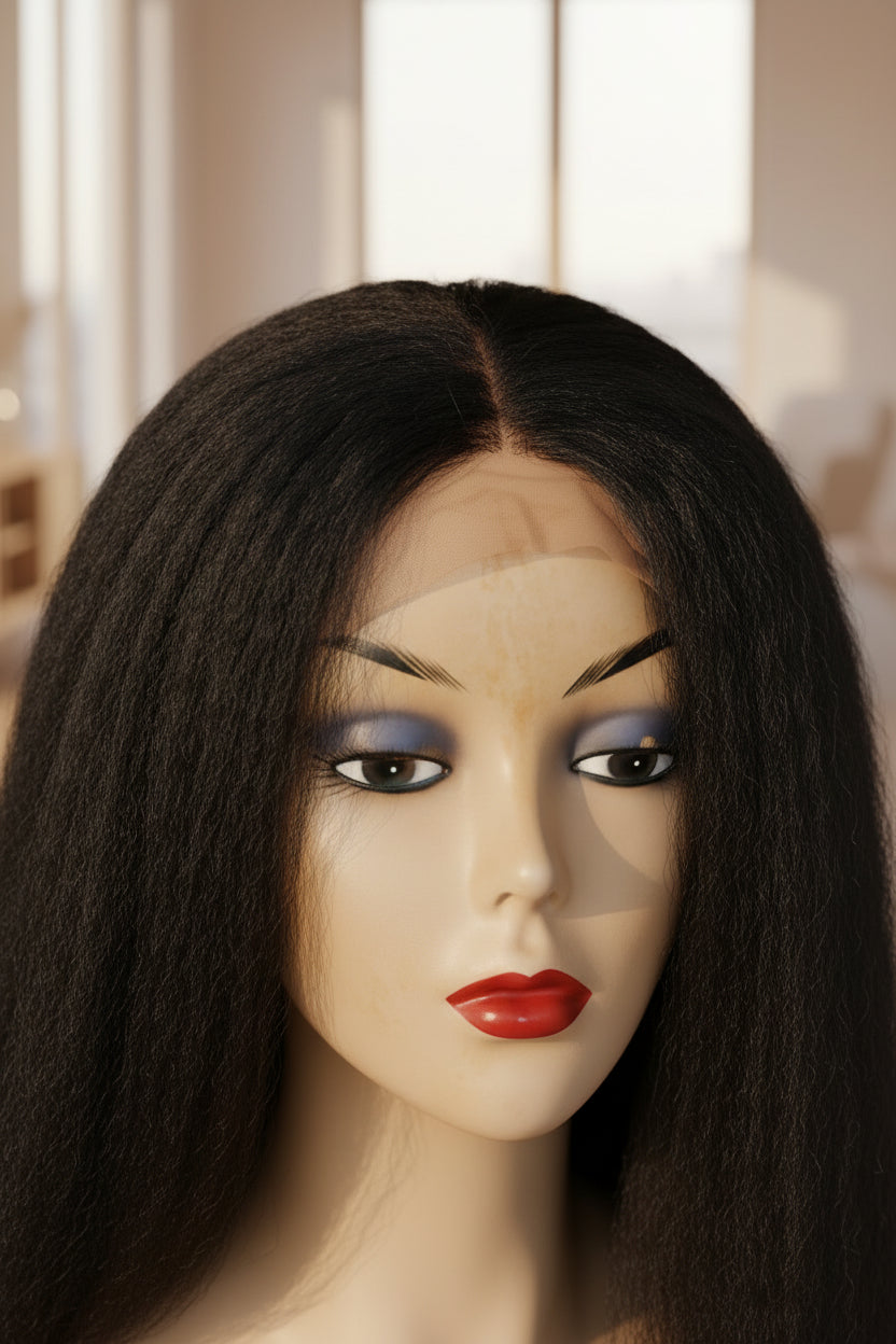 💯 human hair Brazilian Afro natural kinky Wig 22inch