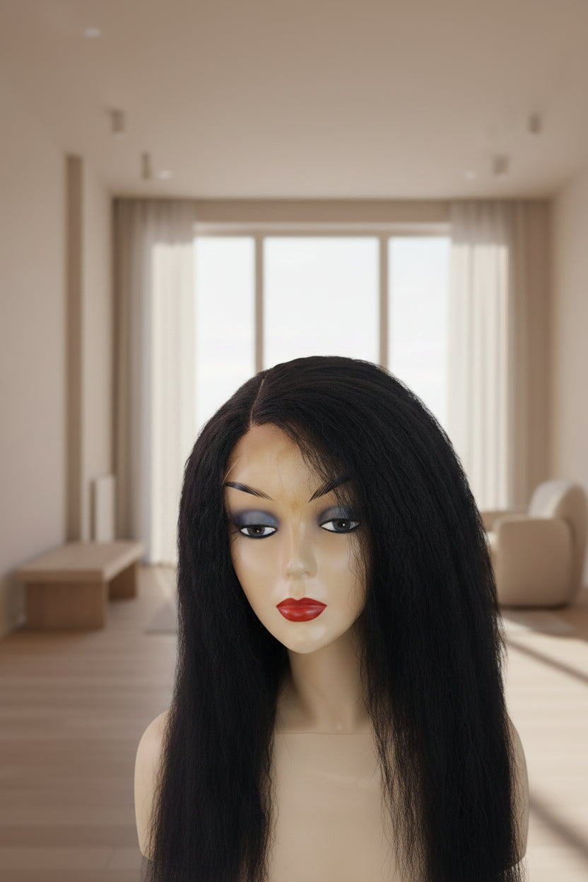💯 human hair Brazilian Afro natural kinky Wig 22inch